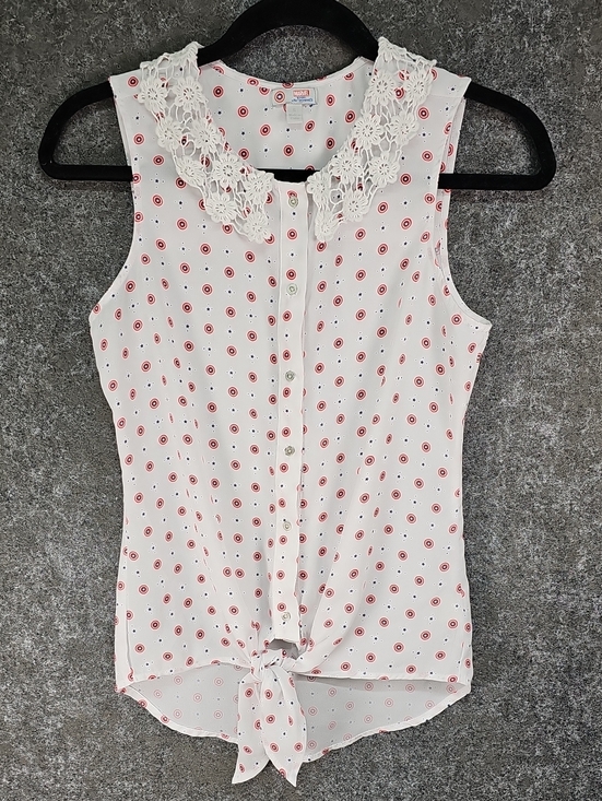 Marvel by Her Universe Tops - MARVEL by Her Universe, Captain America Sleeveless Blouse, White, Size Small